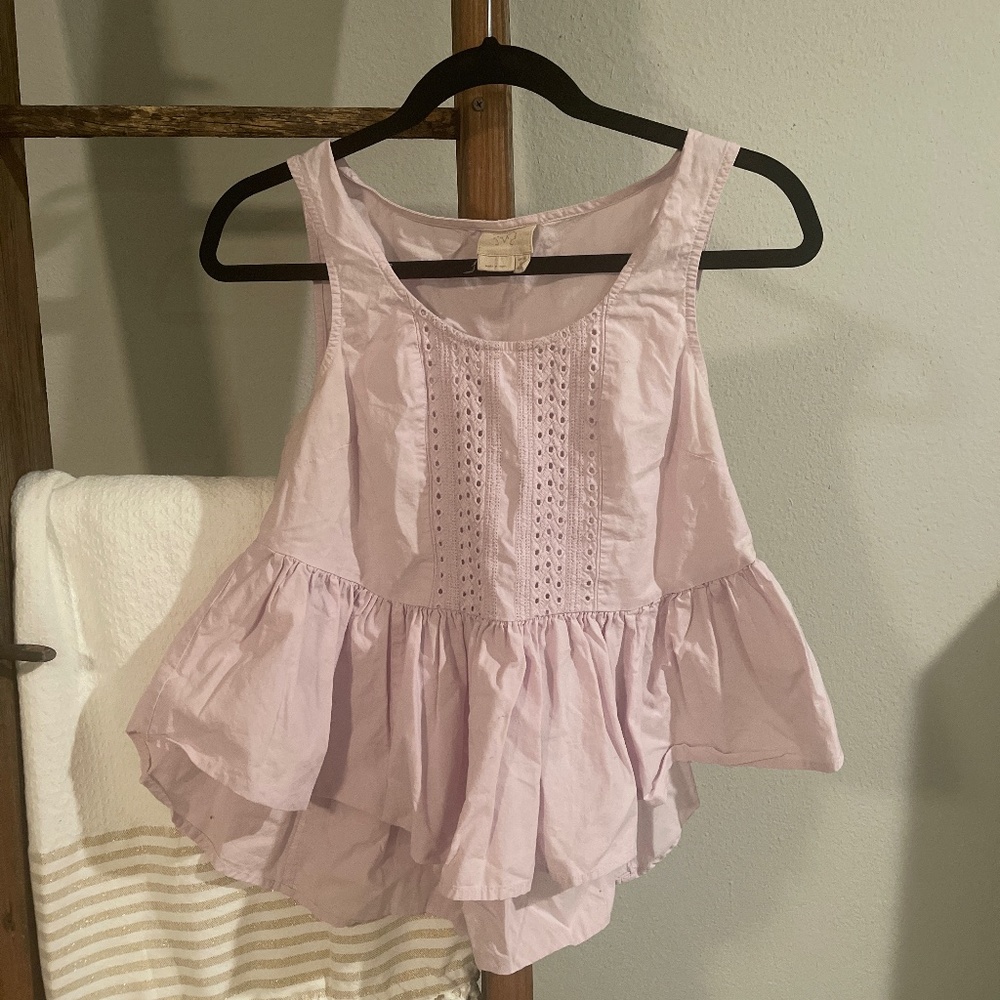 Anthropologie Lavender Sleeveless Shirt